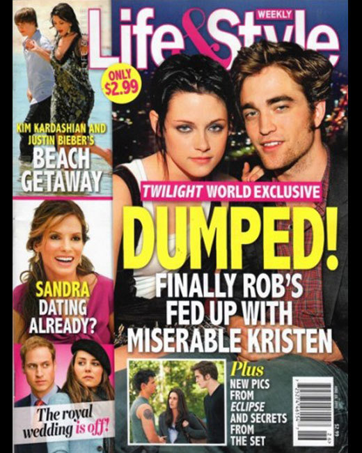 Download this Robert Pattinson And Kristen Stewart Romance Tabloid Covers picture