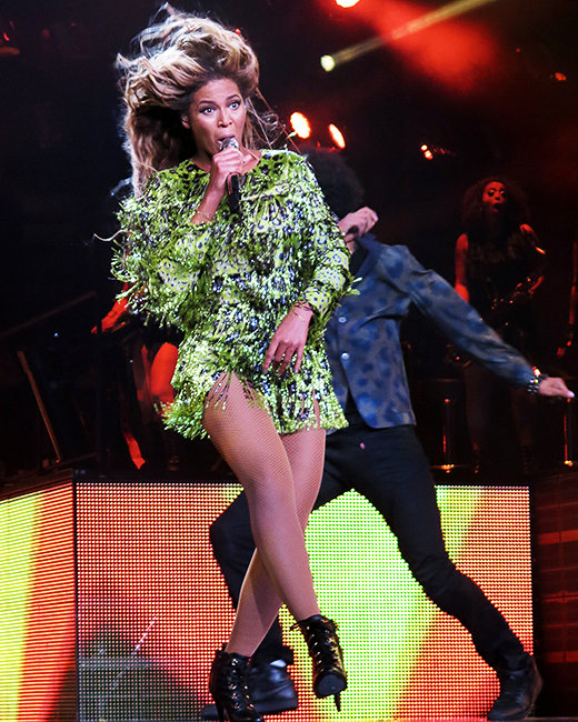 Beyonce Knowles performing at Staples Center
