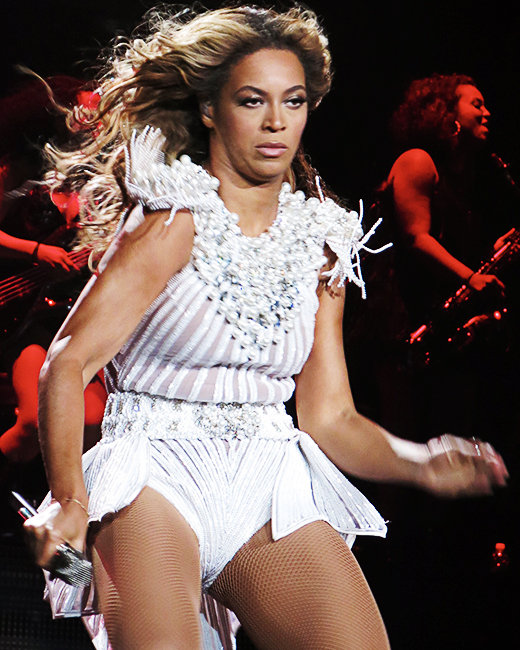 Beyonce Knowles performing at Staples Center