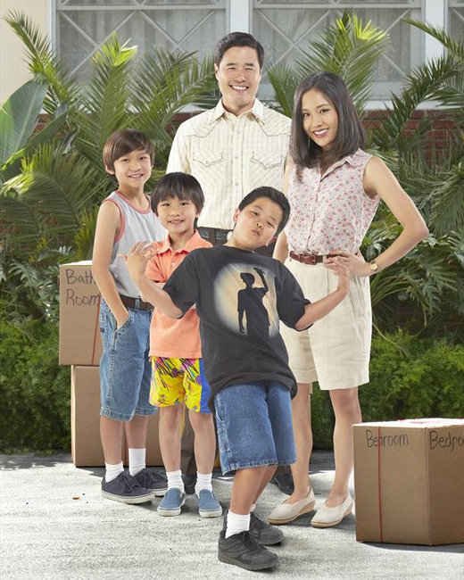FRESH OFF THE BOAT - "Fresh Off the Boat" stars Forrest Wheeler as Emery, Ian Chen as Evan, Randall Park as Louis, Hudson Yang as Eddie and Constance Wu as Jessica. (ABC/Kevin Foley)