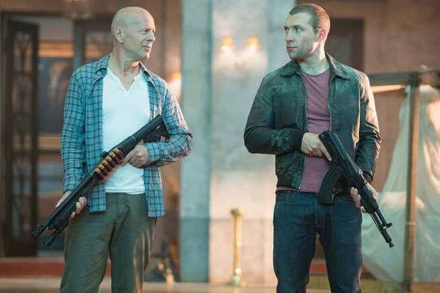 Bruce Willis and Jai Courtney