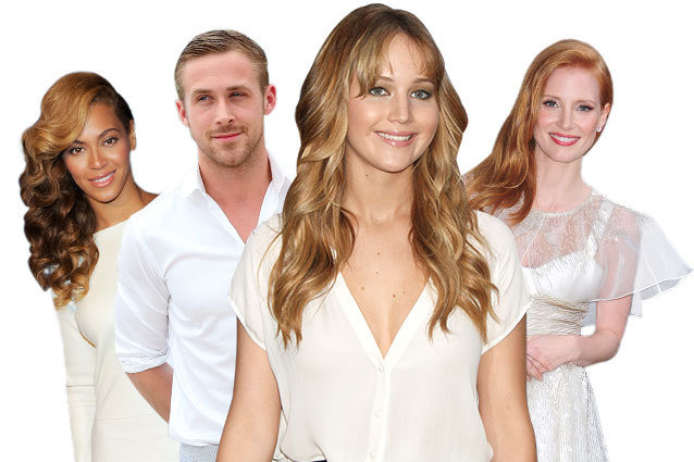Jennifer Lawrence Hollywood Angel, Ryan Gosling, Beyonce, Jessica Chastain