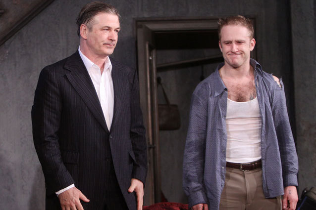 Alec Baldwin and Ben Foster at the curtain call for Orphans