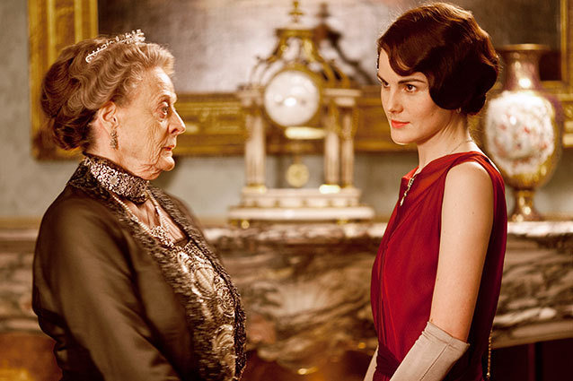 Maggie Smith as the Dowager Countess and Michelle Dockery as Lady Mary