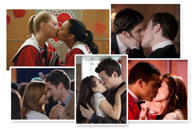 Glee Kissing collage