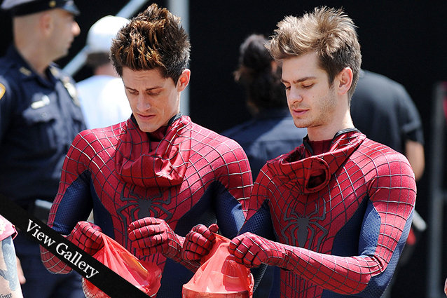 Andrew Garfield and his stunt double