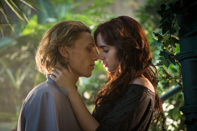 Jace (Jamie Campbell Bower) and (Lily Collins) in Screen Gems' fantasy-action THE MORTAL INSTRUMENTS: CITY OF BONES.