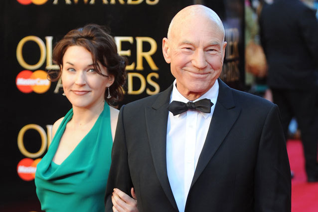 Patrick Stewart and Sunny Ozell  The Olivier Awards 2012 held at the Royal Opera House- Arrivals  London, England - 15.04.12  Credit Mandatory: Zak Hussein/WENN.com    Featuring: Patrick Stewart and Sunny Ozell  Where: London, United Kingdom  When: 15 Apr 2012  Credit: WENN