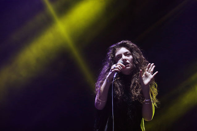 BYRON BAY, AUSTRALIA - JULY 28:  Lorde performs for fans on day 3 of the 2013 Splendour In The Grass Festival on July 28, 2013 in Byron Bay, Australia.  (Photo by Mark Metcalfe/Getty Images)