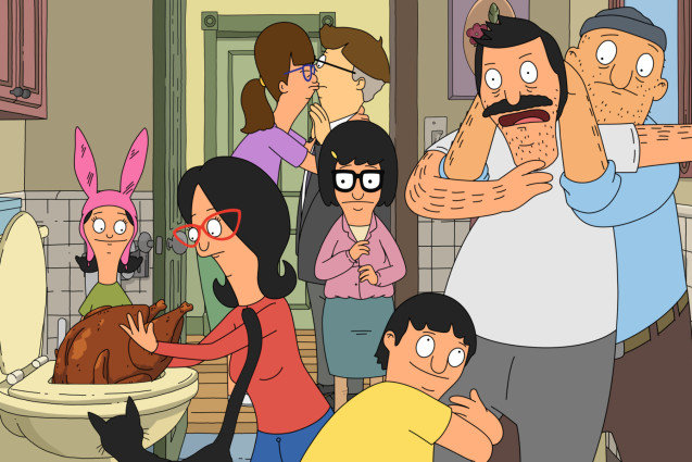 BOB'S BURGERS: Determined to have a perfect Thanksgiving, Bob meticulously prepares the family turkey. Then, to his horror, he finds that someone then dumps the turkey in the toilet in an act of Thanksgiving sabotage iin the all-new "Turkey in a Can" episode of BOB'S BURGERS airing Sunday, Nov. 24 (8:30-9:00 PM ET/PT) on FOX.   BOB'S BURGERS  and  2013 TCFFC ALL RIGHTS RESERVED.