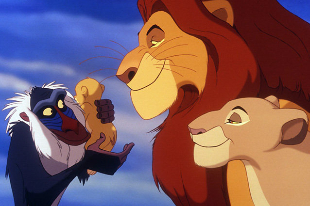 THE LION KING, Rafiki, Simba, Mufasa, Sarabi, 1994. ?Buena Vista Pictures/Courtesy Everett Collection