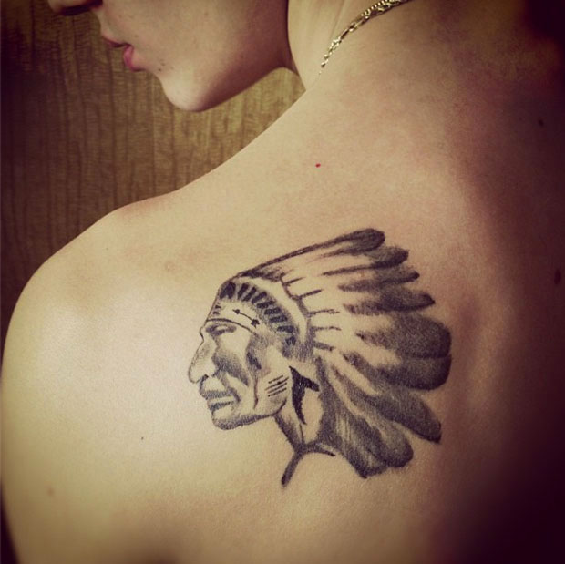 Justin Bieber Native American tattoo