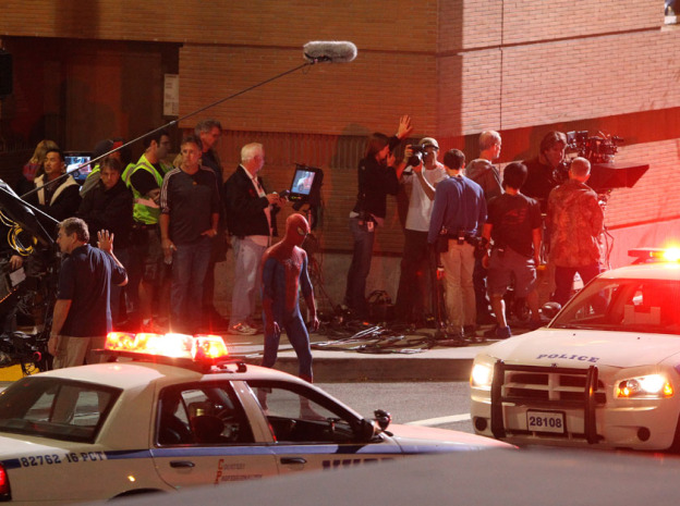 Spider Man set photos
