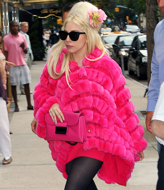 Lady Gaga Fur Coat