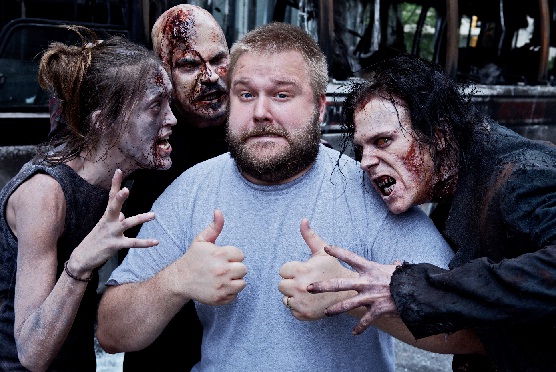 Robert Kirkman Walking Dead on Set