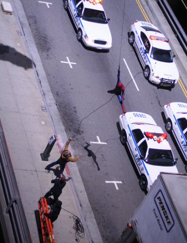 Spider Man set photos