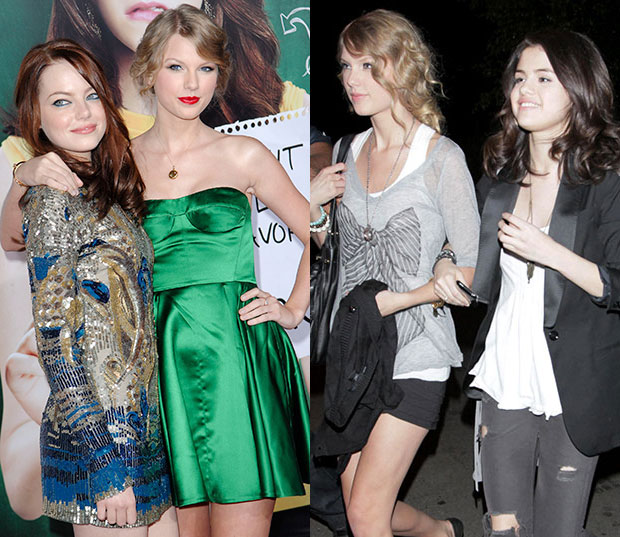 Taylor Swift Emma Stone Selena Gomez